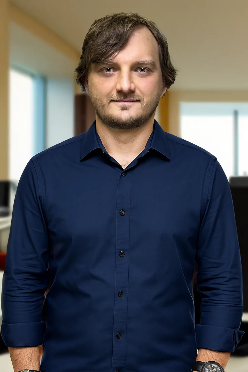 Психолог Антон Преображенский на работе